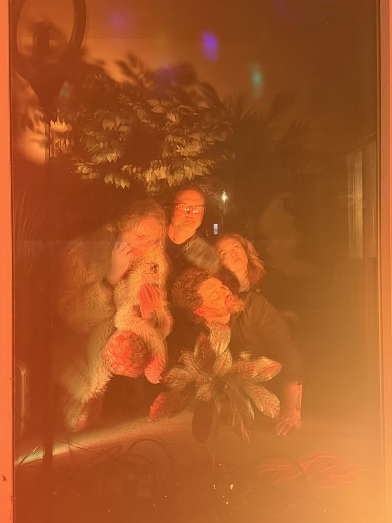 RxGhost behind glass, amber light